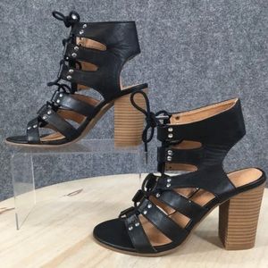 Madden Girl Black Heeled Sandals Nyles Size 9.5M